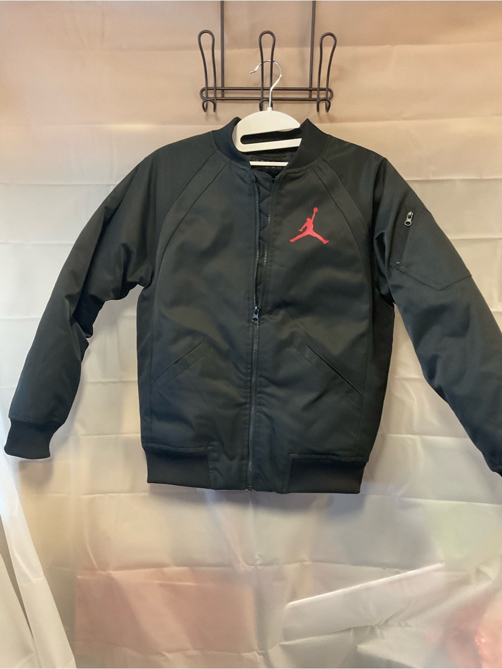 Jordan Black Bomber Jacket with Red Jumpman